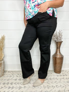 Judy Blue "Simple Perfection" Black Straight Leg Jeans-Lola Monroe Boutique