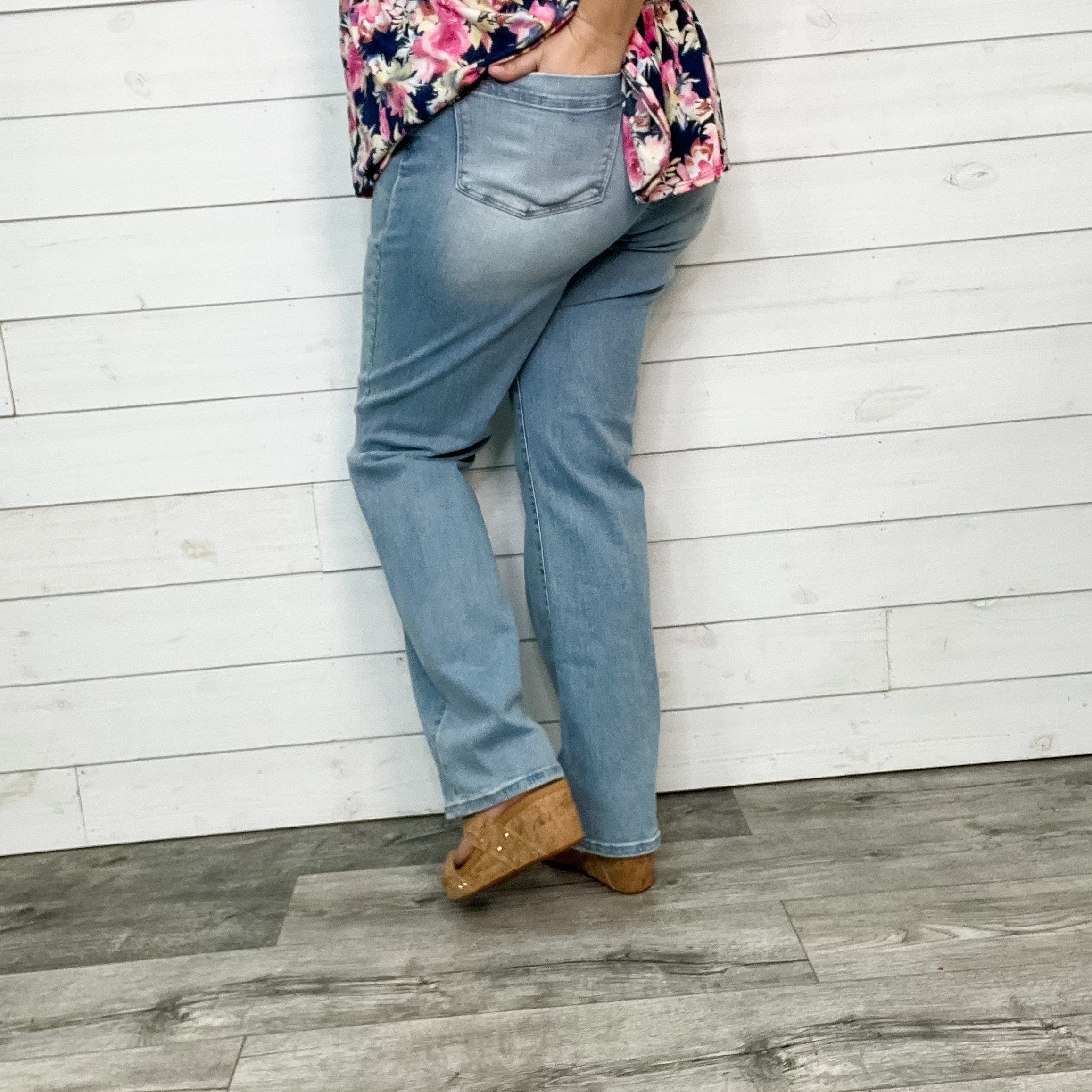 Judy Blue "Skinny Minnie" Wide Leg Jeans-Lola Monroe Boutique