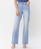 Judy Blue "Skinny Minnie" Wide Leg Jeans-Lola Monroe Boutique