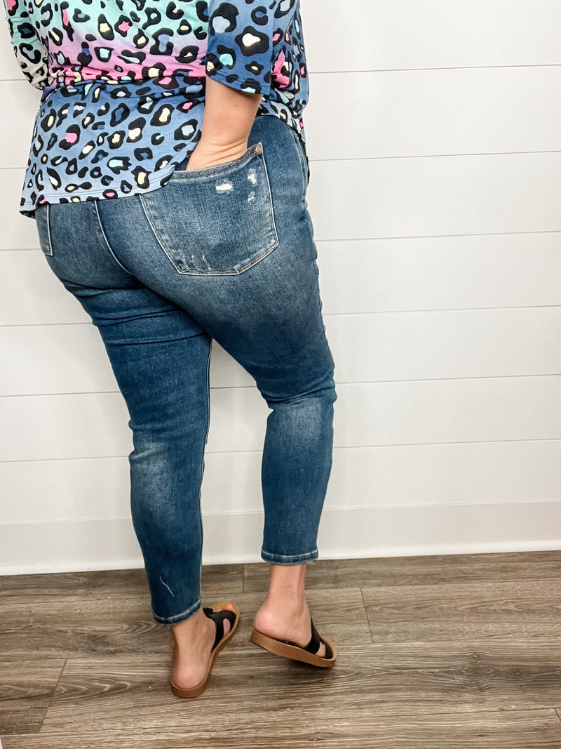 Judy Blue "Slimmy Shimmy" Slim Fit Tummy Control Jeans-Lola Monroe Boutique