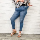 Judy Blue "Smart Cookie" Pull On Release Hem Jeggings-Lola Monroe Boutique