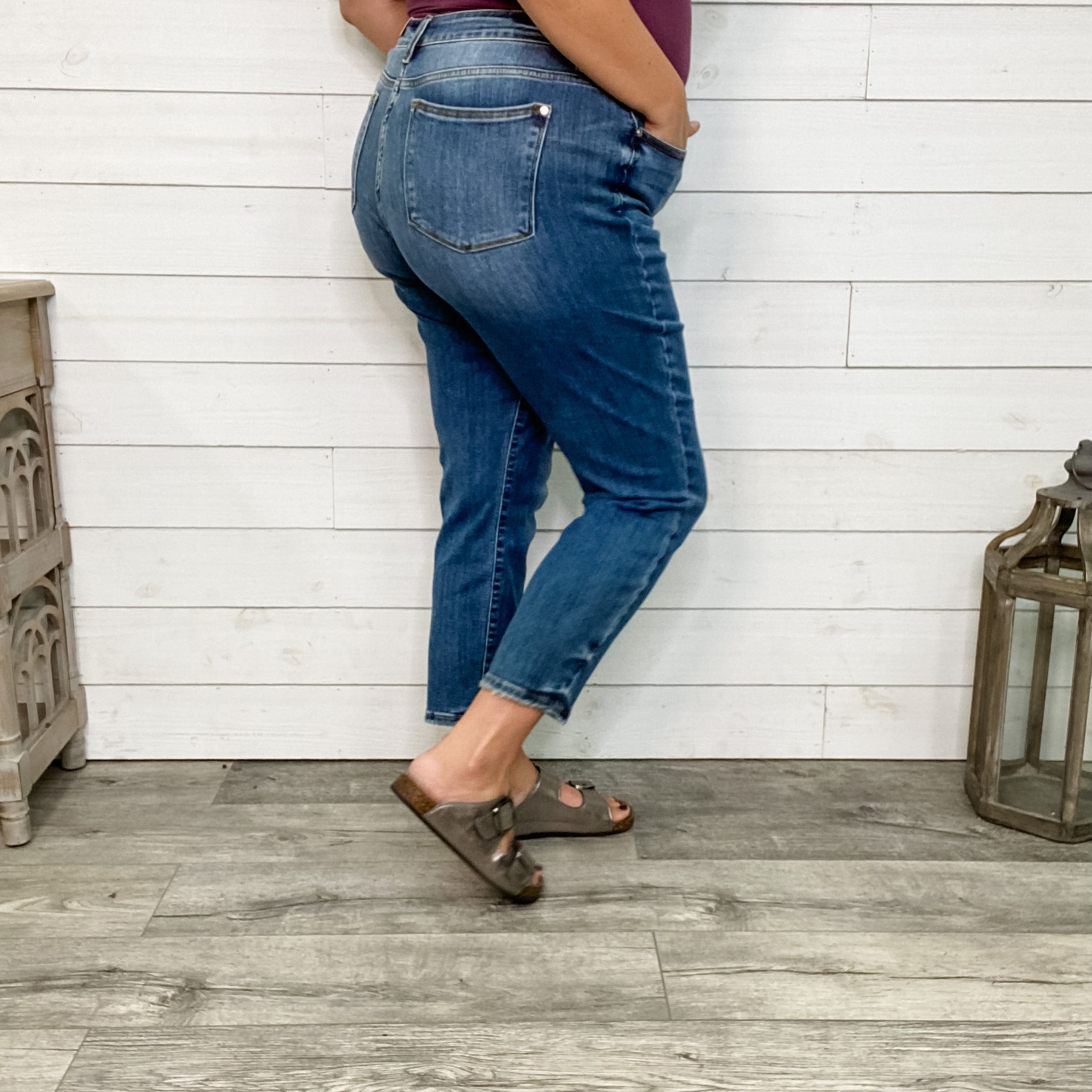 Judy Blue "Sneaky" Pete Boyfriend Jeans-Lola Monroe Boutique