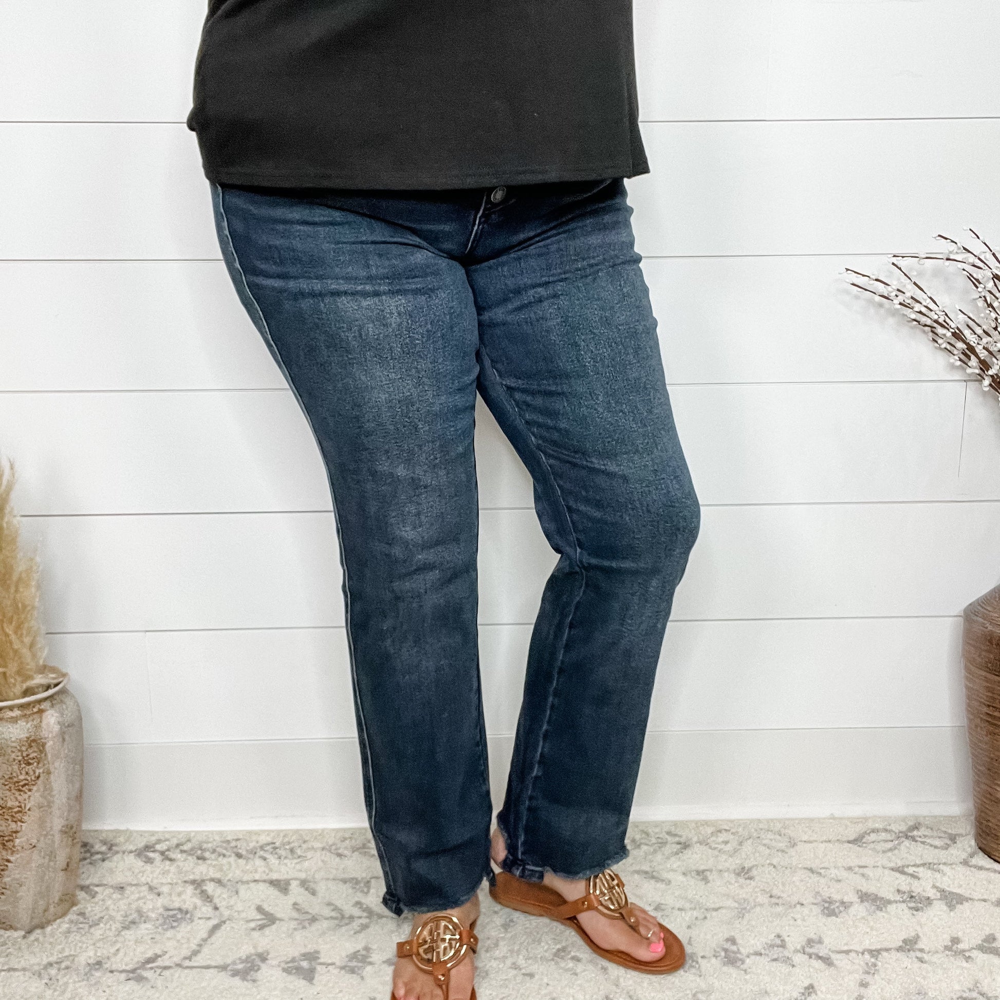 Judy Blue "So Dark" Straight Leg Jeans