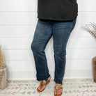 Judy Blue "So Dark" Straight Leg Jeans-Lola Monroe Boutique