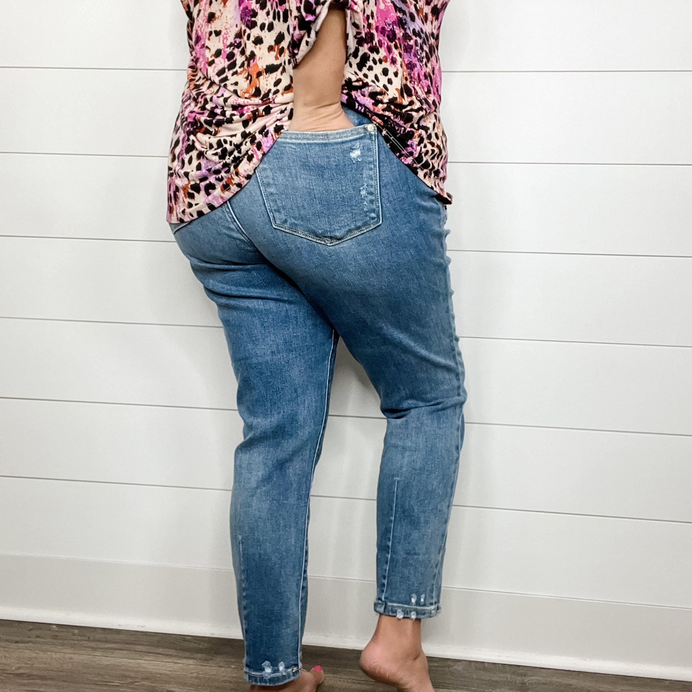 Judy Blue "Spinning Round" Slim Fit Jeans-Lola Monroe Boutique