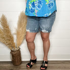 Judy Blue "Spunky Monkey" Destroyed Bermuda Shorts-Lola Monroe Boutique