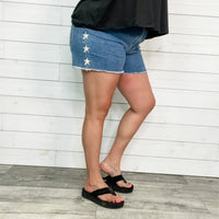 Judy Blue Star Embroidered Shorts-Lola Monroe Boutique