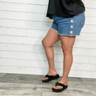 Judy Blue Star Embroidered Shorts-Lola Monroe Boutique