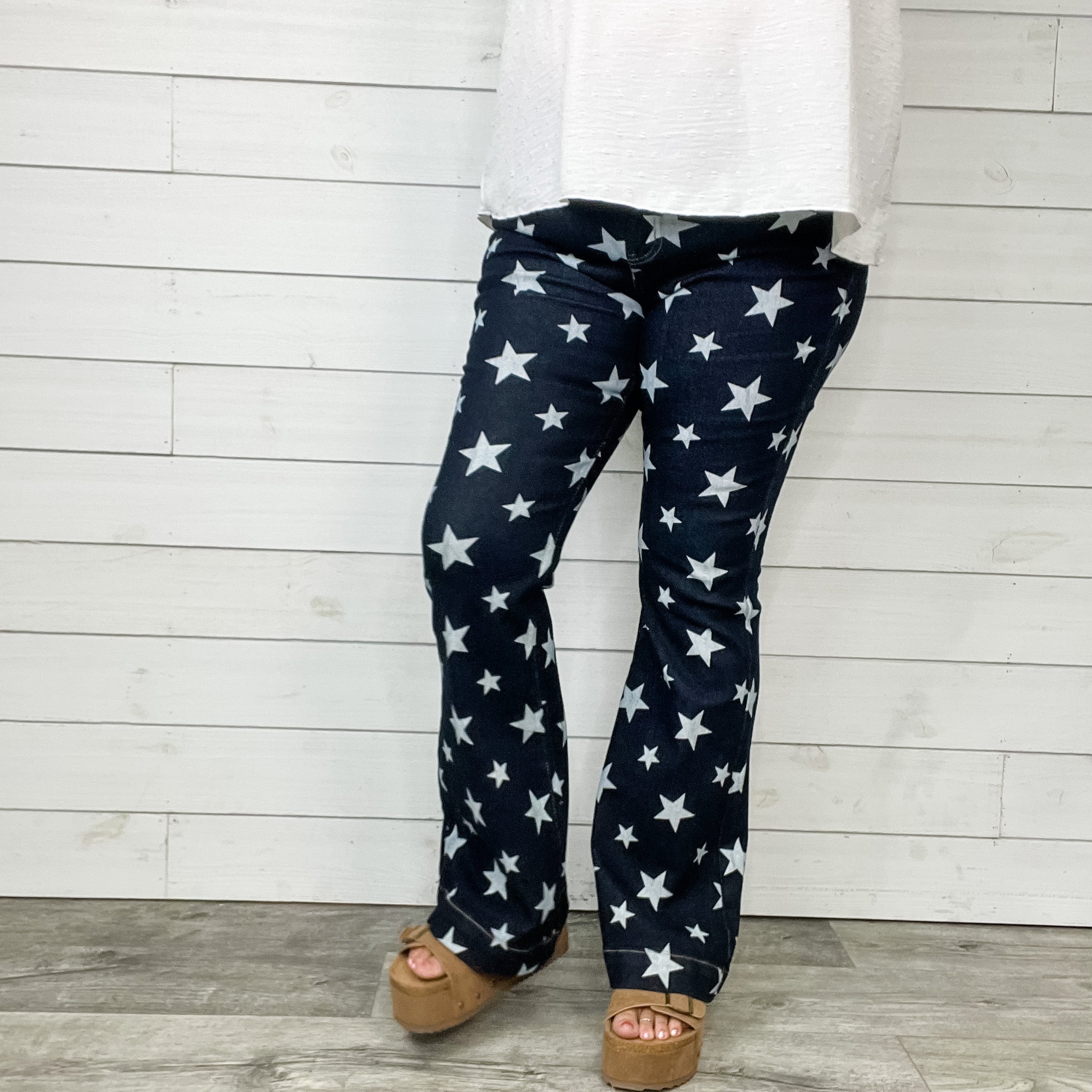 Judy Blue Star Trouser Flares-Lola Monroe Boutique