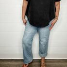 Judy Blue "Stoked" Yoke Front Straight Leg Jeans-Lola Monroe Boutique