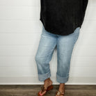 Judy Blue "Stoked" Yoke Front Straight Leg Jeans-Lola Monroe Boutique