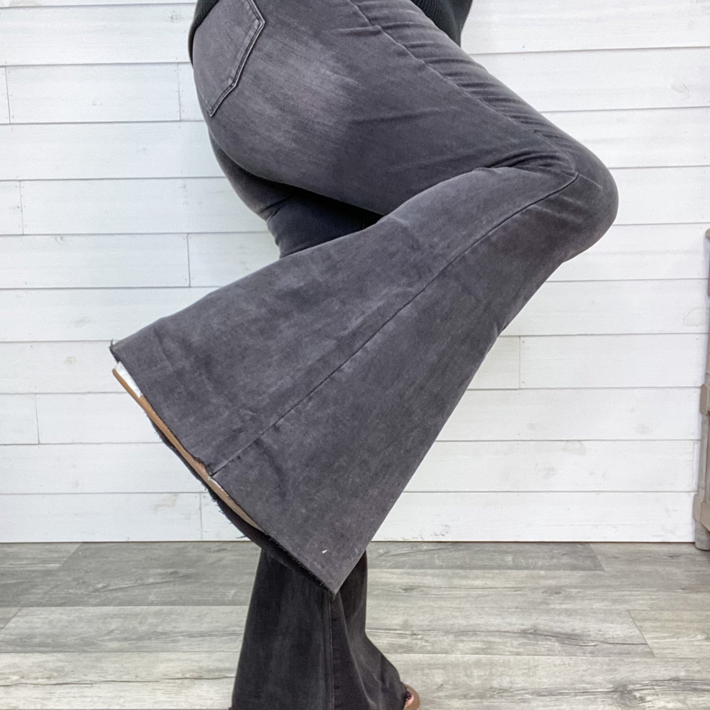 Judy Blue Storm Chaser Black Flares (34 inch inseam)-Lola Monroe Boutique