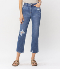 Judy Blue "Straight Jacket" straight leg crop