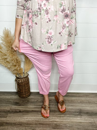 Judy Blue "Strawberry Shortcake" Light Pink Joggers-Lola Monroe Boutique