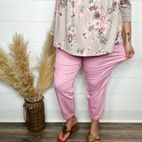 Judy Blue "Strawberry Shortcake" Light Pink Joggers-Lola Monroe Boutique