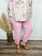 Judy Blue "Strawberry Shortcake" Light Pink Joggers-Lola Monroe Boutique