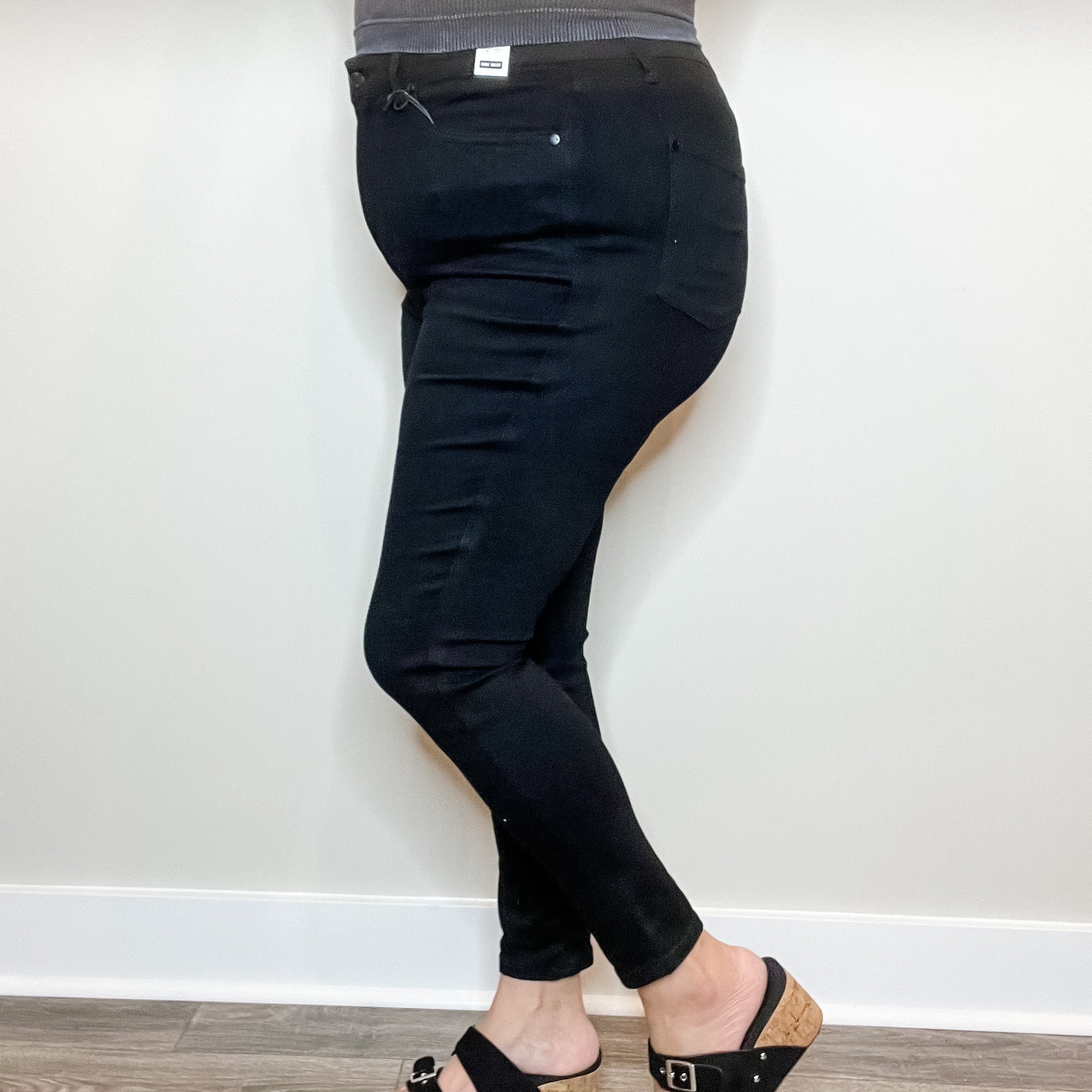 Judy Blue "Sweet Nothings" Tummy Control Black Skinny Jeans-Lola Monroe Boutique