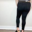 Judy Blue "Sweet Nothings" Tummy Control Black Skinny Jeans-Lola Monroe Boutique