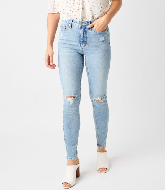 Judy Blue "That Girl" Tummy Control Skinny Jeans-Lola Monroe Boutique