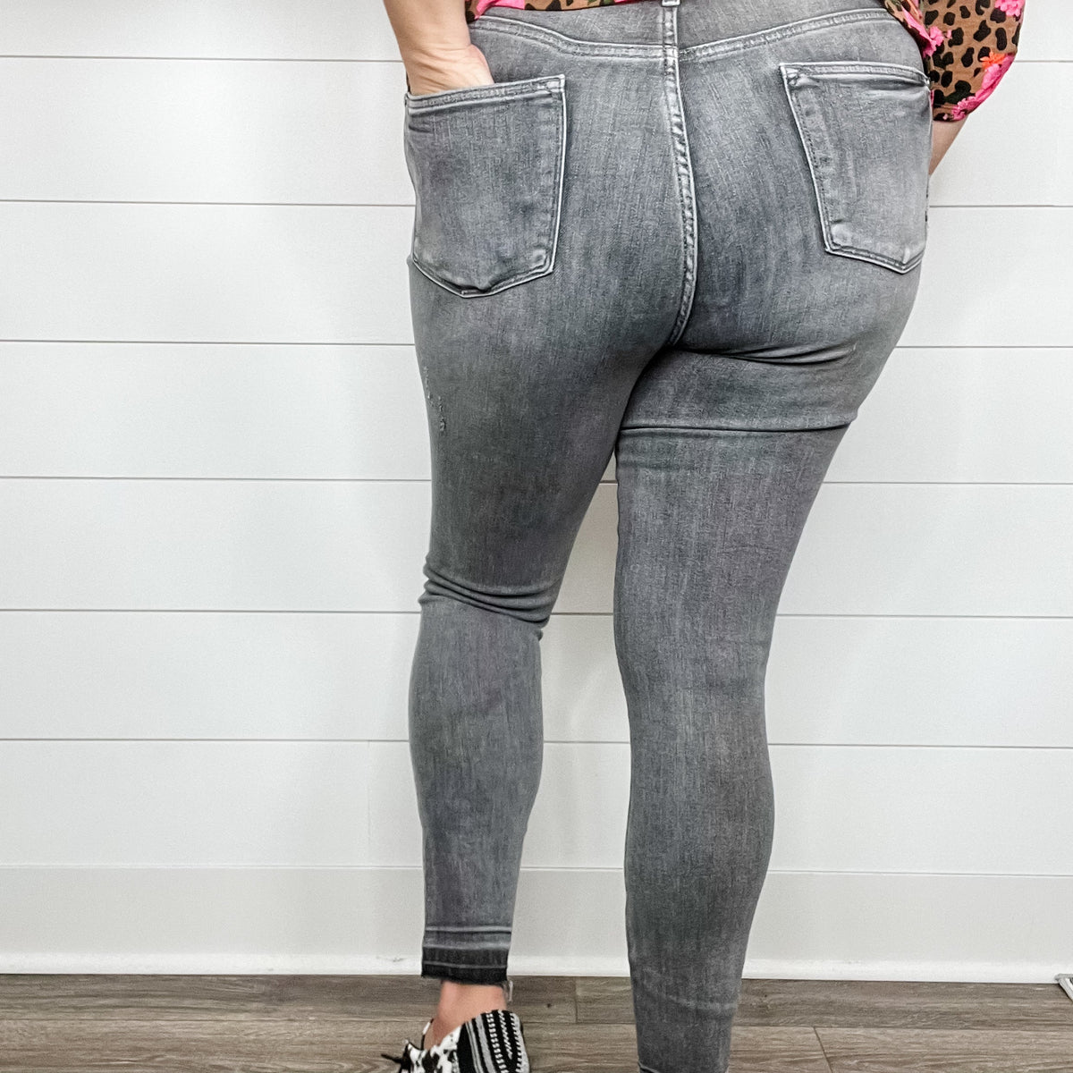 Judy Blue "THE BEST EVER" Grey Tummy Control Jeans-Lola Monroe Boutique