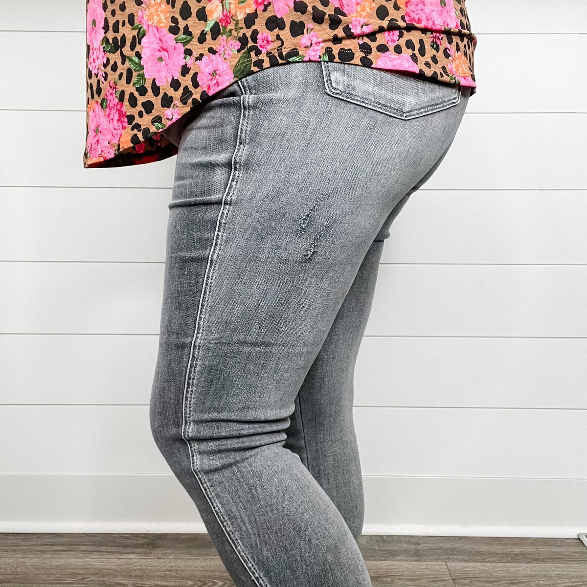 Judy Blue "THE BEST EVER" Grey Tummy Control Jeans-Lola Monroe Boutique