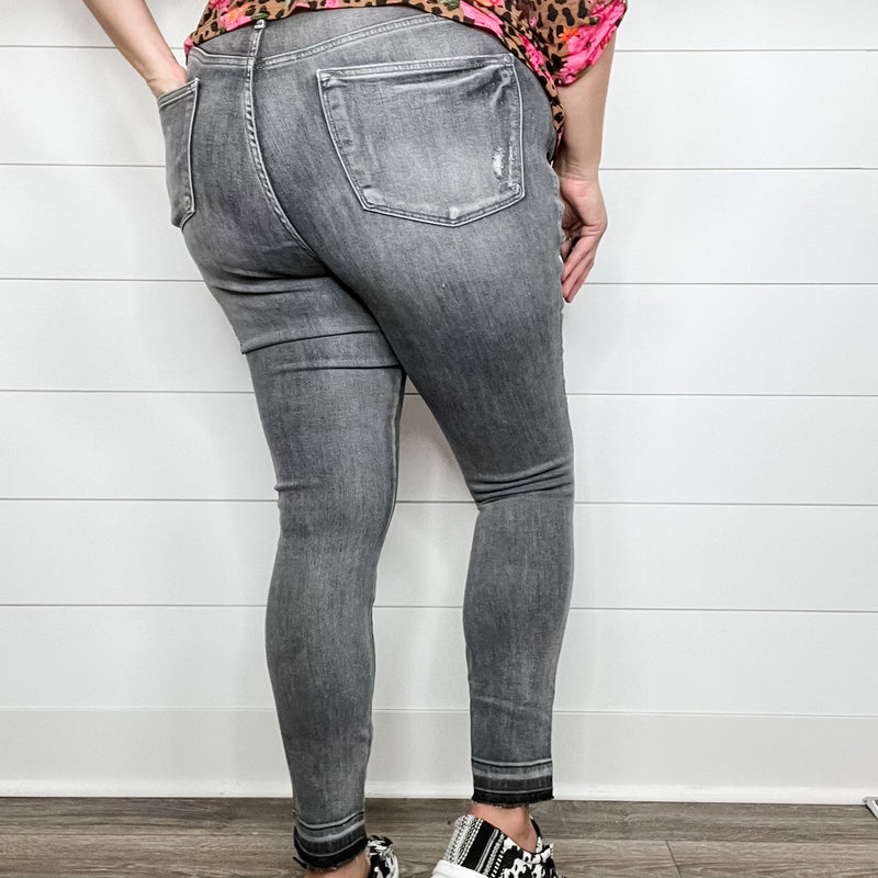 Judy Blue "THE BEST EVER" Grey Tummy Control Jeans-Lola Monroe Boutique