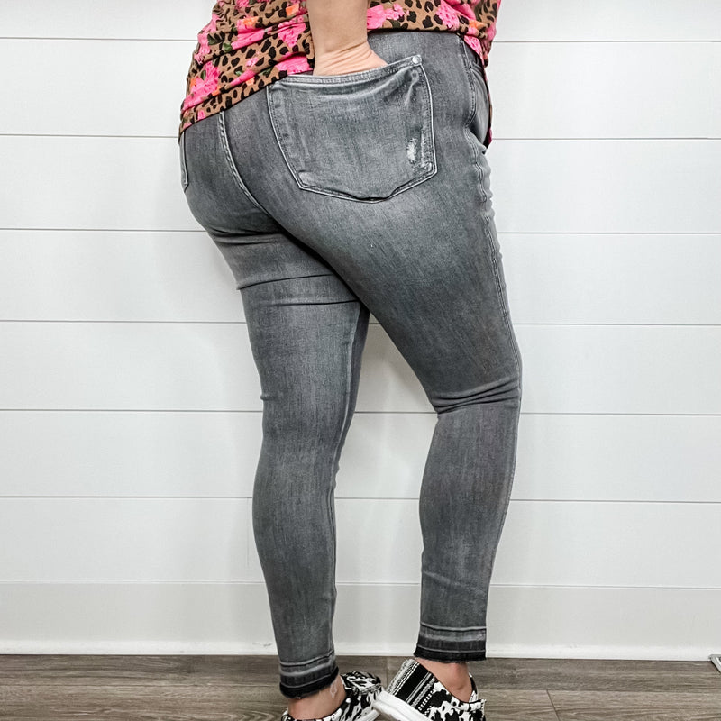 Judy Blue "THE BEST EVER" Grey Tummy Control Jeans-Lola Monroe Boutique