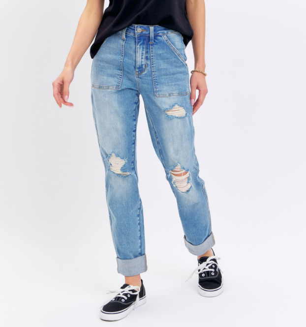 Judy Blue "The Most Wonderful" Boyfriend Jeans