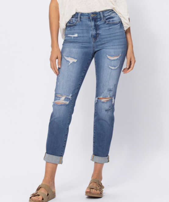 Judy Blue "The Remix" Boyfriend Jeans-Lola Monroe Boutique