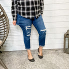 Judy Blue Thermal Patch Boyfriend Jeans-Lola Monroe Boutique