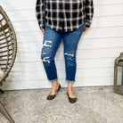 Judy Blue Thermal Patch Boyfriend Jeans-Lola Monroe Boutique