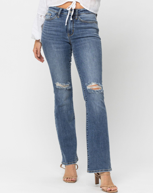 Judy Blue "Through the Woods" Bootcut Jeans-Lola Monroe Boutique