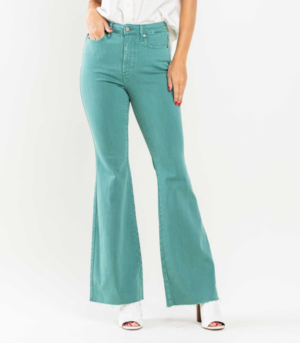 Judy Blue Topaz Tummy Control Flares-Lola Monroe Boutique