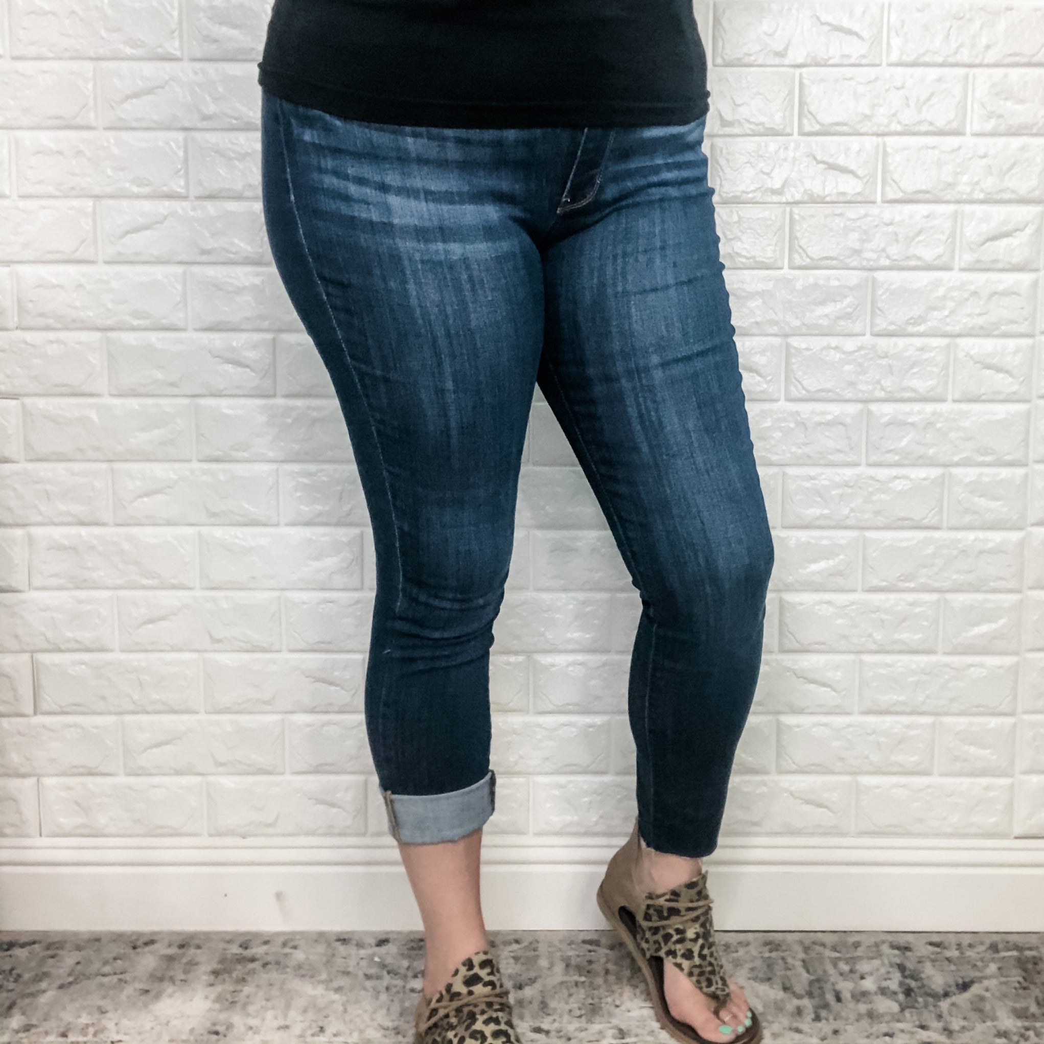 Judy Blue "Walk In the Park" Non-Distressed Mid Rise Skinnies-Lola Monroe Boutique