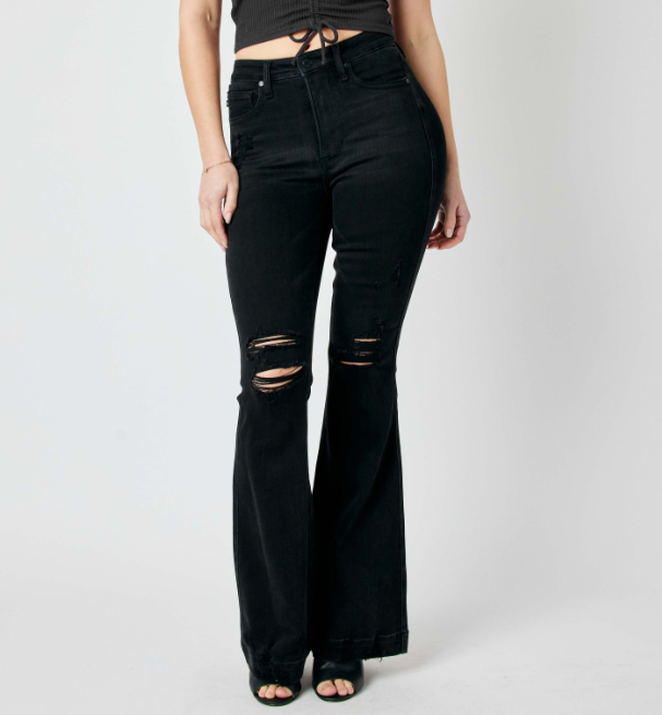 Judy Blue "We Ride At Dawn" Black Flares-Lola Monroe Boutique