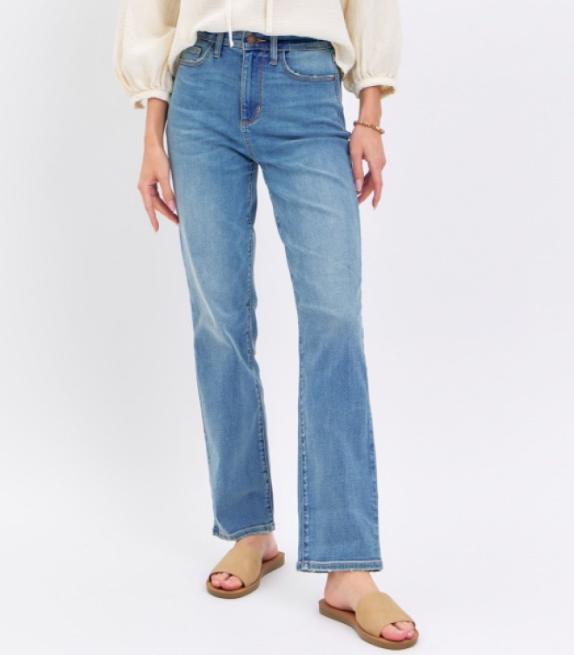Judy Blue "Wear Them Right" Straight Leg Jeans-Lola Monroe Boutique