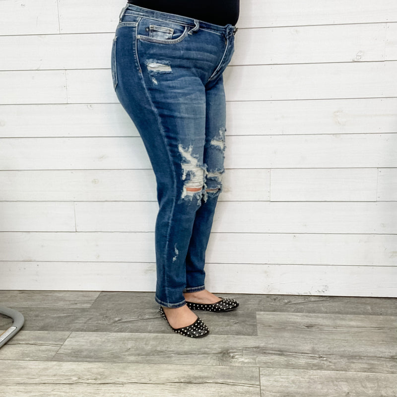 Judy Blue "Welcome to the Party" Boyfriend Jeans-Lola Monroe Boutique