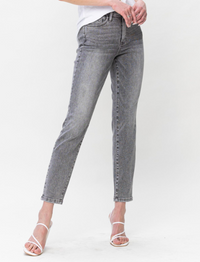 Judy Blue "Why So Sad" Grey Slim Fit Jeans-Lola Monroe Boutique