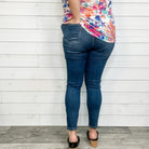 Judy Blue "Yoked and Stoked" Dark Wash Yoke Skinny Jeans-Lola Monroe Boutique