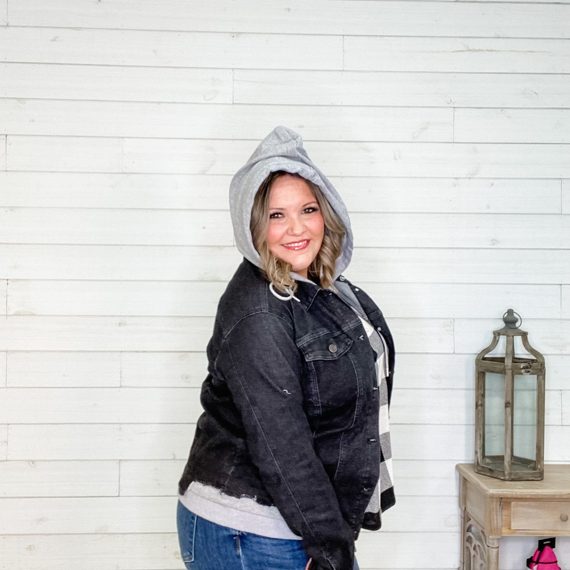 "Jump Street" Denim Jacket with Removable Hood