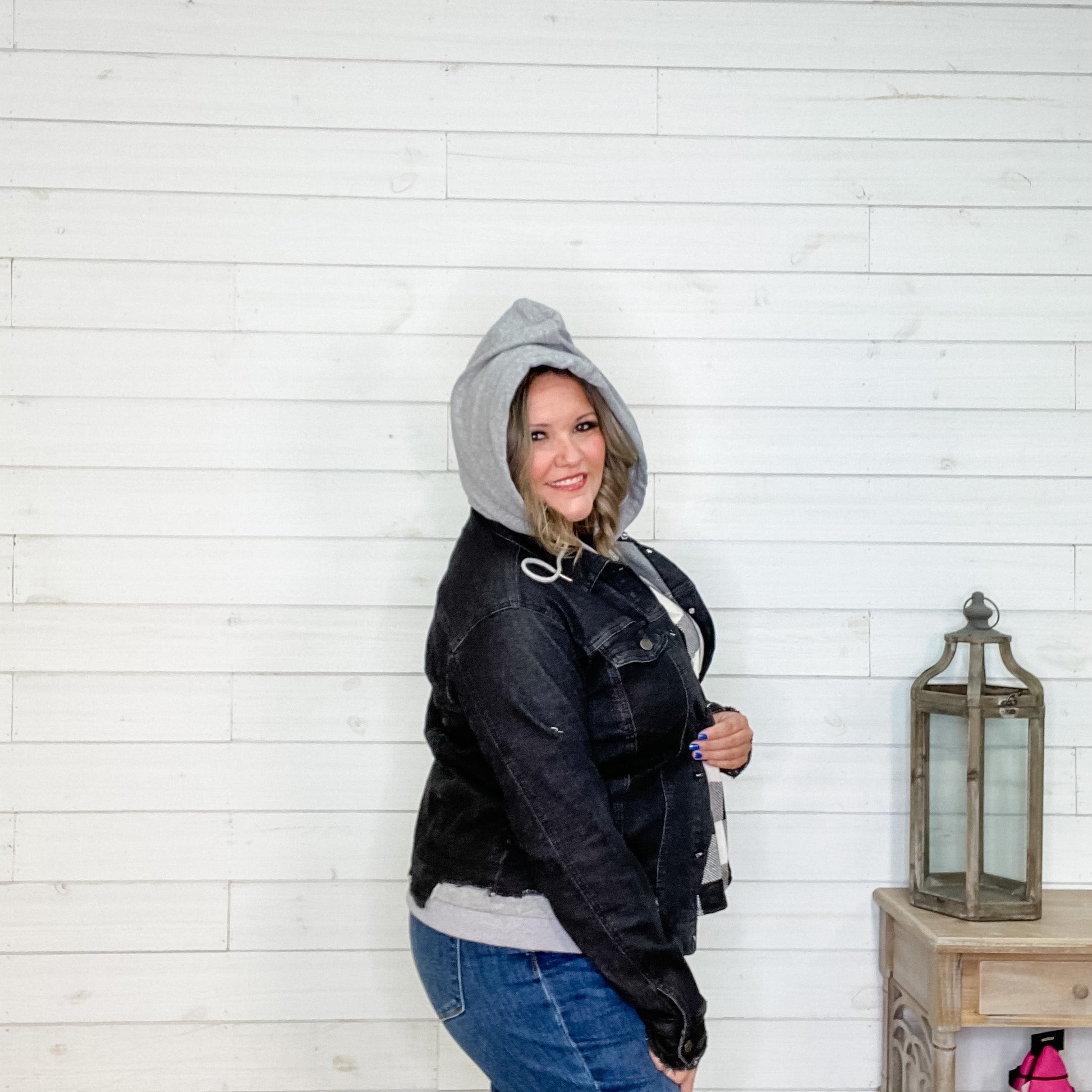 "Jump Street" Denim Jacket with Removable Hood