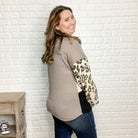 "Jungle Latte" Waffle Knit Color Block Long Sleeve Top-Lola Monroe Boutique