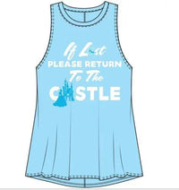 Junior Sizing Disney Castle (If Lost) Tank Top