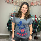 Junior Sizing Disney Mickey Mouse V Neck Shirt-Lola Monroe Boutique