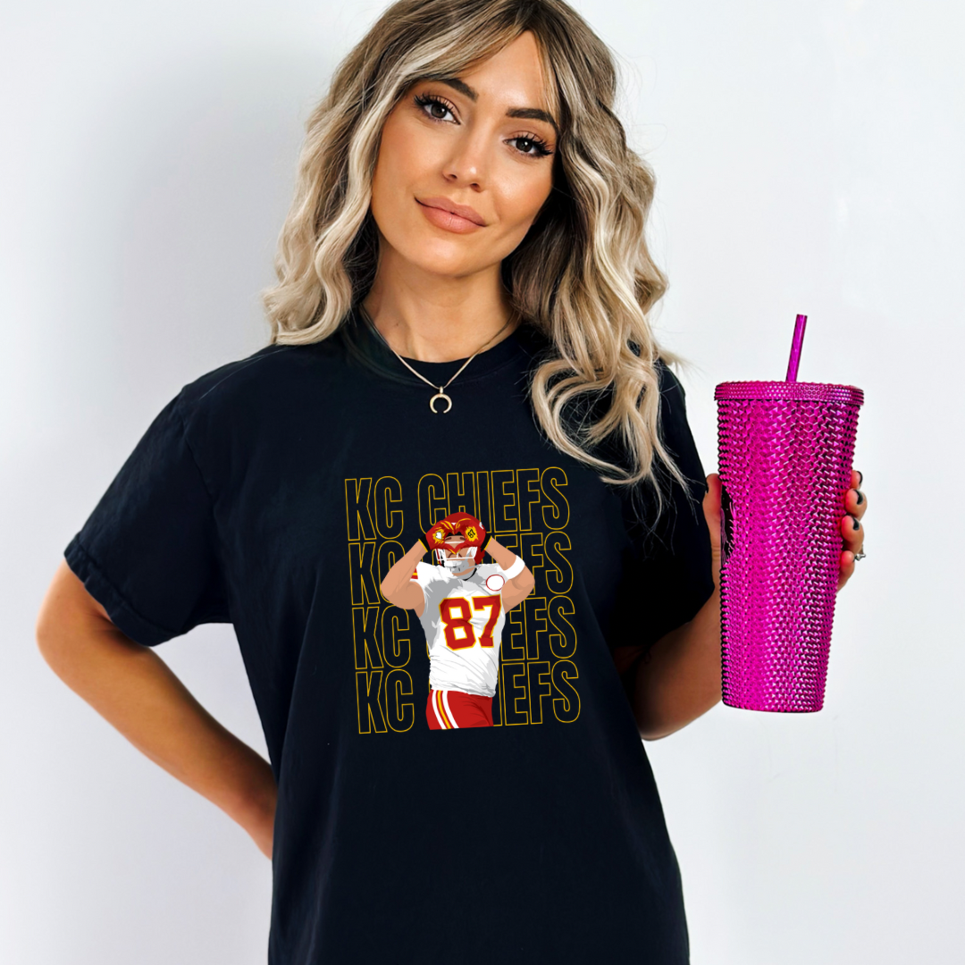 KC chiefs 87 heart-Lola Monroe Boutique