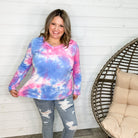 "Keegan" Long Sleeve Tie Dye V Neck-Lola Monroe Boutique