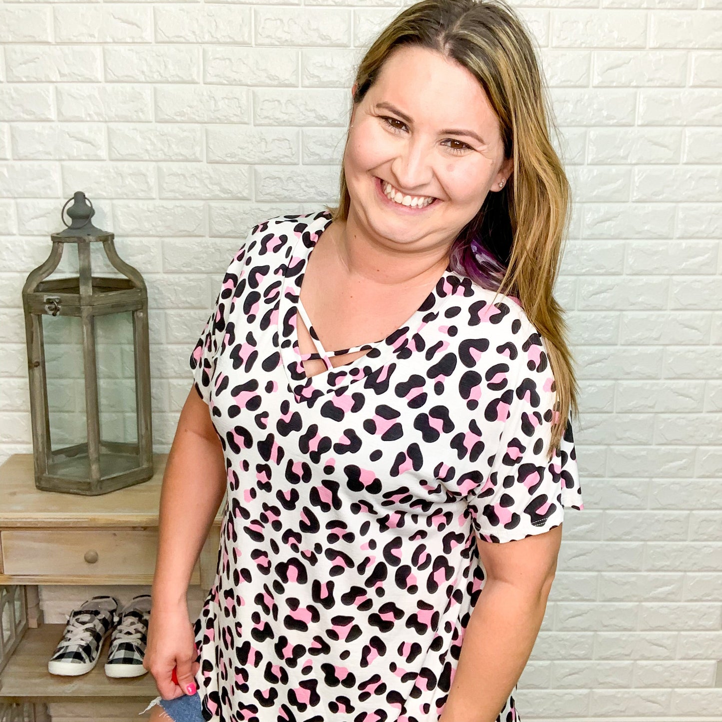 "Kendra" Animal Print V-Neck