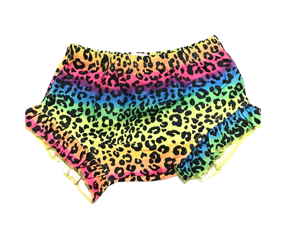 Kids Bummies ( Rainbow Animal Print)-Lola Monroe Boutique