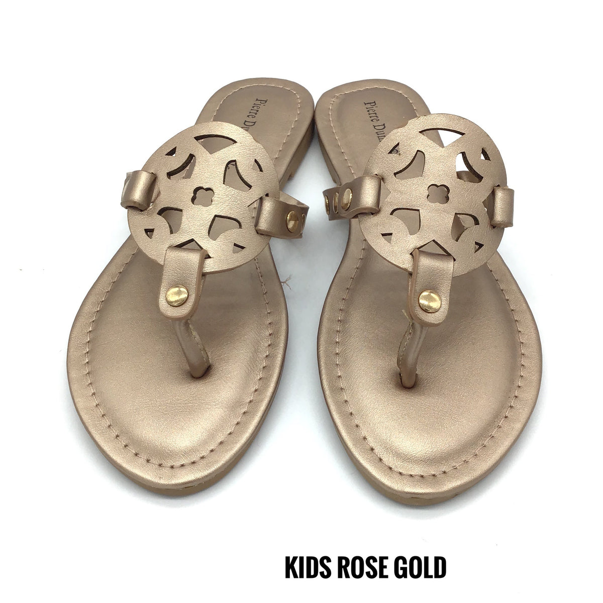 Kids Designer Inspired Sandals(Rose Gold) (Look for the Mommy Matching Pair)-Lola Monroe Boutique