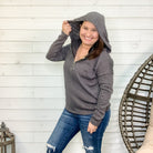 "Laguna" Half Zip Sweater Hoodie-Lola Monroe Boutique